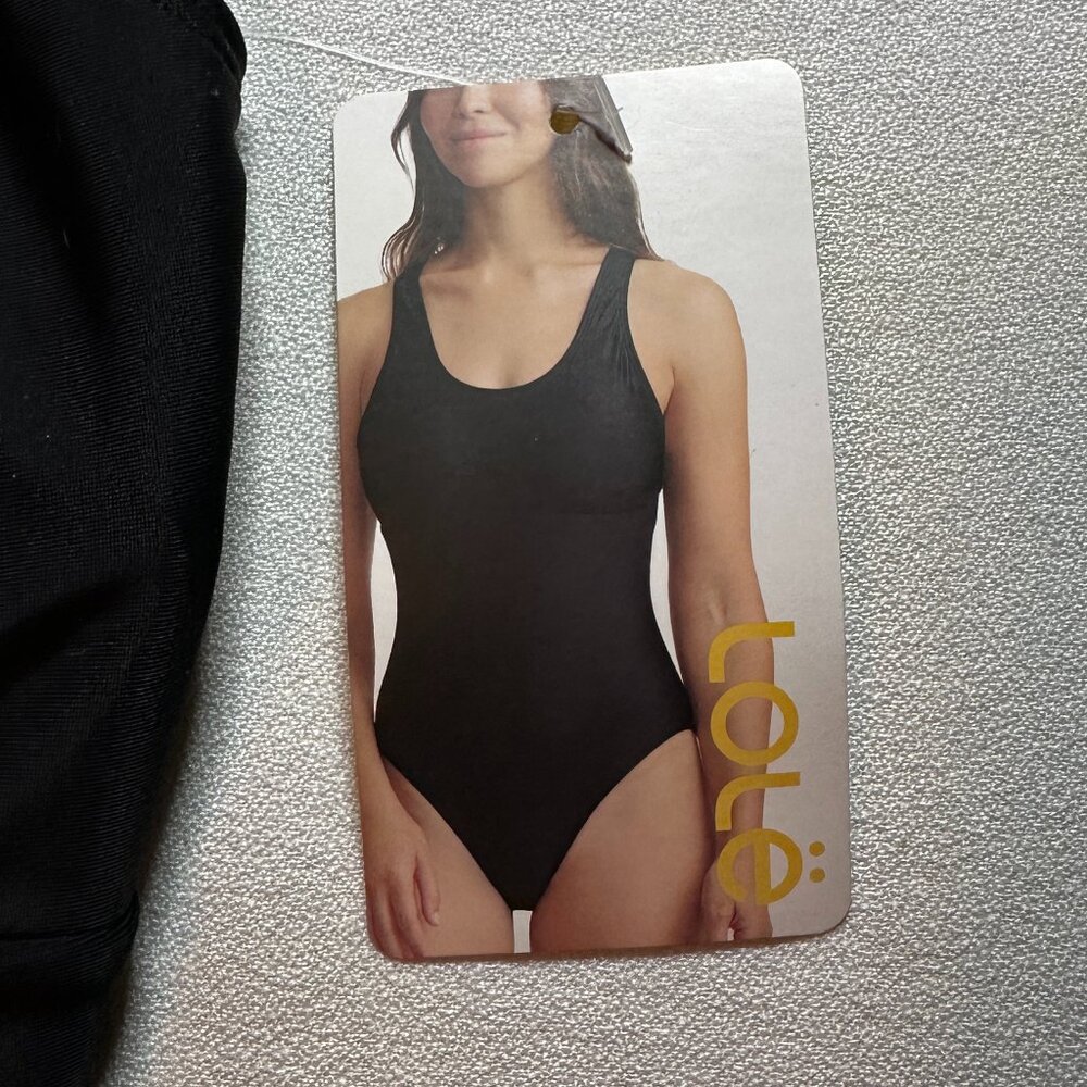 NEW Women's Lole Black One Pc Bathing Suit Size 16 NWT